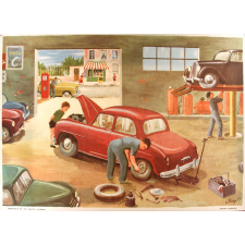 Tableau mural. Images de la vie. 110. Le mécano (Série n°23).