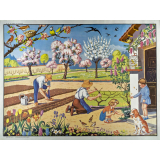 Tableau de vocabulaire : Série V3 : N°28- Le jardin au printemps. N°29- Au bord de la rivière.