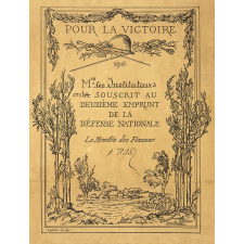 Souscription d'instituteurs au deuxième emprunt de la Défense Nationale.