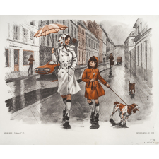 Tableaux de langage. Série IM 3 - n° 37a : Sous la pluie. n° 38a : Cabane en forêt. 