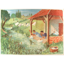 Tableau mural. Images de la vie. 103. Le lavoir (Série n°21).