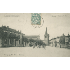 La Drôme Pittoresque - Grane - Place des Ecoles.