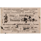 Buvard publicitaire. Vêtements Conchon-Quinette. 
