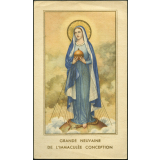 Image religieuse. Grande neuvaine de l'Immaculée conception.