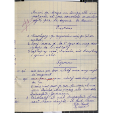 Cahier de devoirs journaliers / Ecole confessionnelle à Mazé.