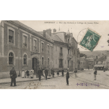 Epernay - Rue des Archers et Collège de jeunes Filles.