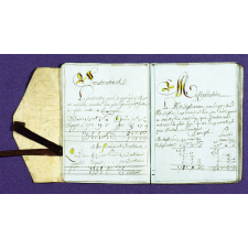 Cahier d'arithmétique Appartenant à Pierre Remy Nicolas Louis Joseph Derniame Demeurant à la Neuville Lez Dorengt, le 27 février 1812.