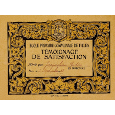 Témoignage de satisfaction - Ecole primaire communale de filles.