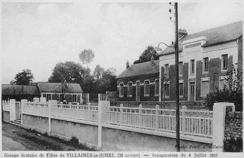 Groupe scolaire de Filles de Villaines-la-Juhel (Mayenne) - Inauguration du 4 juillet 1937.