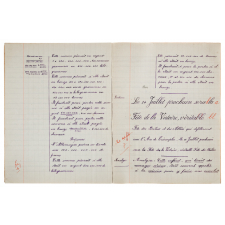 Cahier de devoirs / Ecole de la Madeleine à Nonancourt.