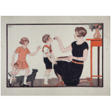 Tableau mural. Nouvelles scènes pittoresques de la vie des enfants : Les enfants aux bonbons .