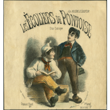 Partition musicale : Les Écoliers de Pontoise. Duo comique. Aux Maisons d'Education.