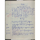 Cahier de devoirs journaliers.