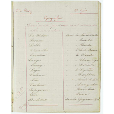 Communauté d'Ernemont - Pensionnat de Rouen - Cahier de devoirs.