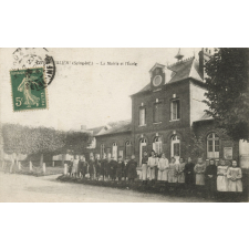 La Vaupalière (Seine-Inf.) - La Mairie et l'Ecole.