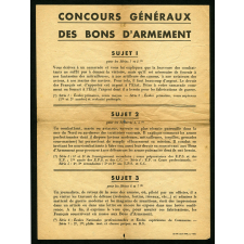 Concours Généraux des Bons d'Armement.
