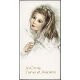 Image religieuse. Je crois, j'aime et j'espère.