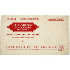 Buvard publicitaire. Névrosthénine-Glycocolle rend tout effort facile.