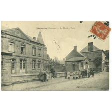 Lequesne (Somme) - La Mairie-École.