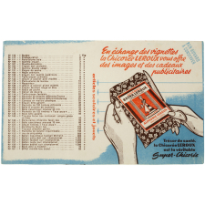 Buvard publicitaire. Chicorée Leroux. Images et cadeaux publicitaires: articles scolaires et jouets.
