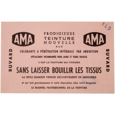 Buvard publicitaire. Ama. Prodigieuse teinture nouvelle.