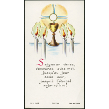 Image religieuse. Seigneur venez, demeurez avec moi, jusqu'au jour sans soir, jusqu'à l'éternel aujourd'hui.