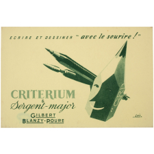 Buvard publicitaire. Criterium et Sergent-Major. Gilbert Blanzy-Poure.