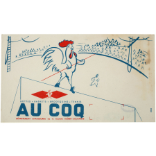 Buvard publicitaire. Bottes, baskets, brodequins, tennis Au coq.