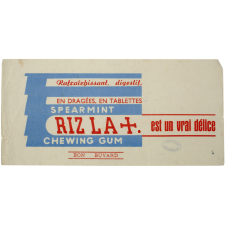 Buvard publicitaire. Riz La Croix. Chewing gum.