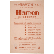 Buvard publicitaire. Hamon. La plus ancienne maison d'électricité & de T.S.F. de toute la région.