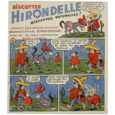 Buvard publicitaire. Biscottes Hirondelle. La pluie. 