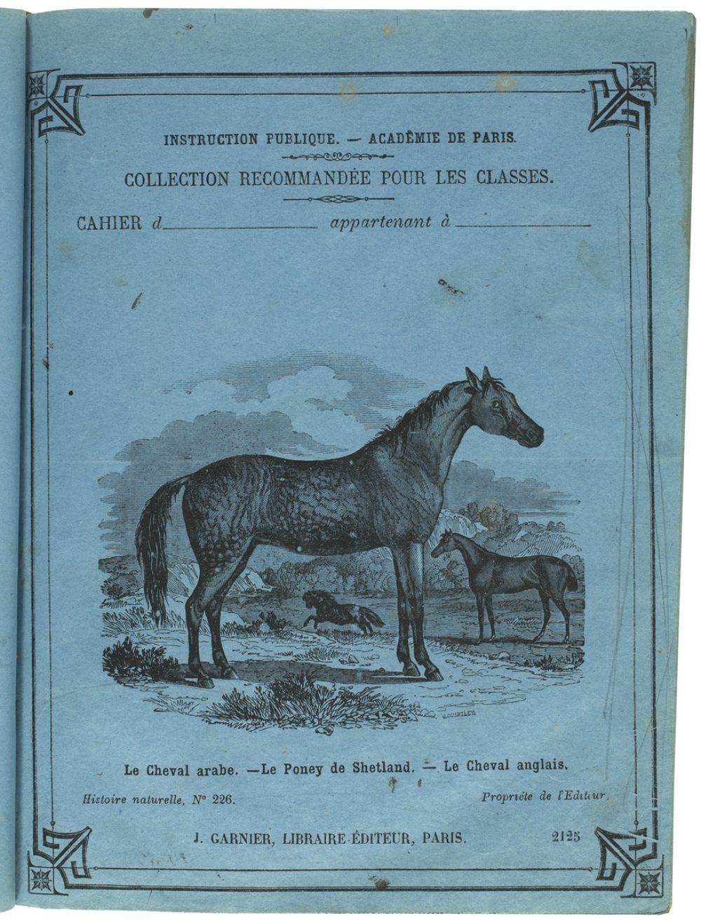 Le Cheval arabe - Le Poney de Shetland - Le cheval anglais - Histoire naturelle n°226.