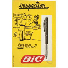 Buvard publicitaire. Bic. Inspection des douanes.