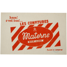 Buvard publicitaire. Les confitures Materne.