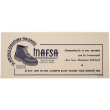 Buvard publicitaire. Mafsa. La véritable chaussure vulcanisée.
