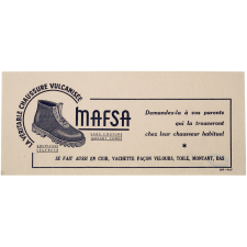 Buvard publicitaire. Mafsa. La véritable chaussure vulcanisée.