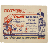 Buvard publicitaire. Corector. Adhésine.