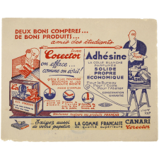 Buvard publicitaire. Corector. Adhésine.