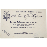 Buvard publicitaire. Archives généalogiques. 