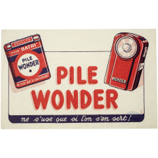 Buvard publicitaire. Pile Wonder.