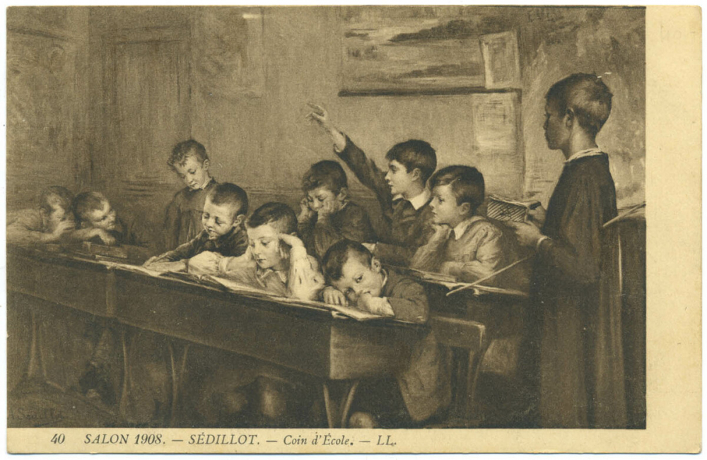 40 - Salon 1908 - Sédillot - Coin d'Ecole.