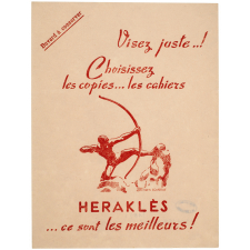 Buvard publicitaire. Cahiers et copies Héraklès.
