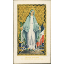 Image religieuse. Grande neuvaine de l'Immaculée Conception.