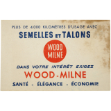 Buvard publicitaire. Semelles et talons Wood Milne.