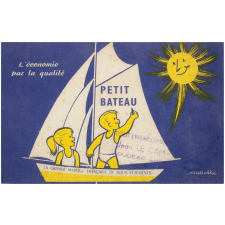 Buvard publicitaire. Petit bateau.