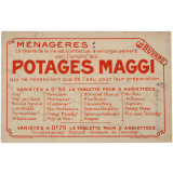 Buvard publicitaire. Potages Maggi.