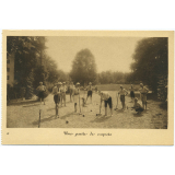 Le Chantier. Oeuvre Sociale - 199, rue de Bercy, Paris-XIIIe - Tél.: Diderot 24-24 - Nos Colonies de Vacances aux bords du Lac Léman - Chens (Haute-Savoie) - Une partie de croquet.