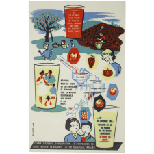 Buvard publicitaire. Le jus de fruit vous permet de faire en toutes saisons une cure du fruit de votre choix.
