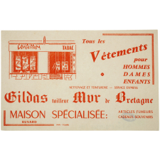 Buvard publicitaire. Gildas Mur de Bretagne.