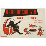 Buvard publicitaire. Raticide Chauvin.
